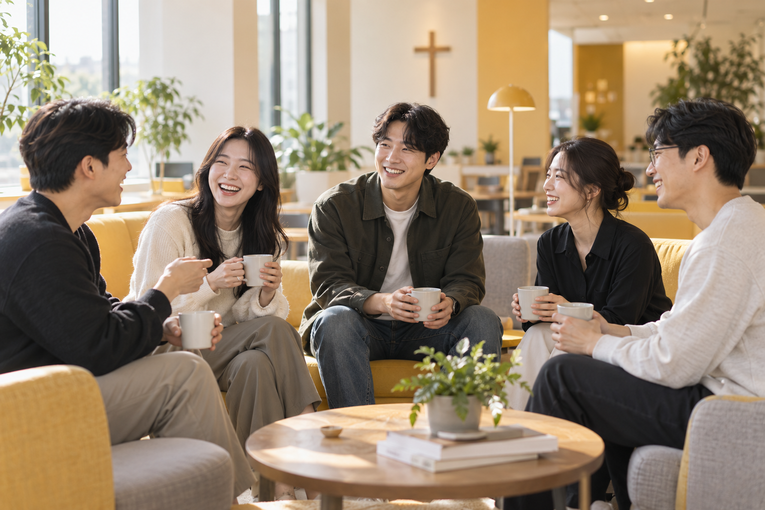 함께 기도하며 제휴를 준비하는 이미지