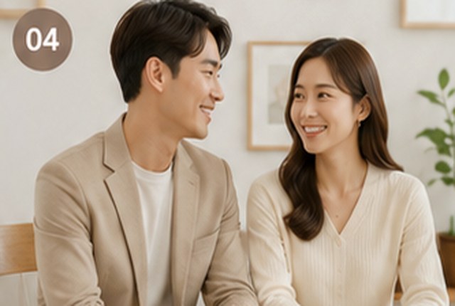 안전한 만남을 상징하는 케어 이미지